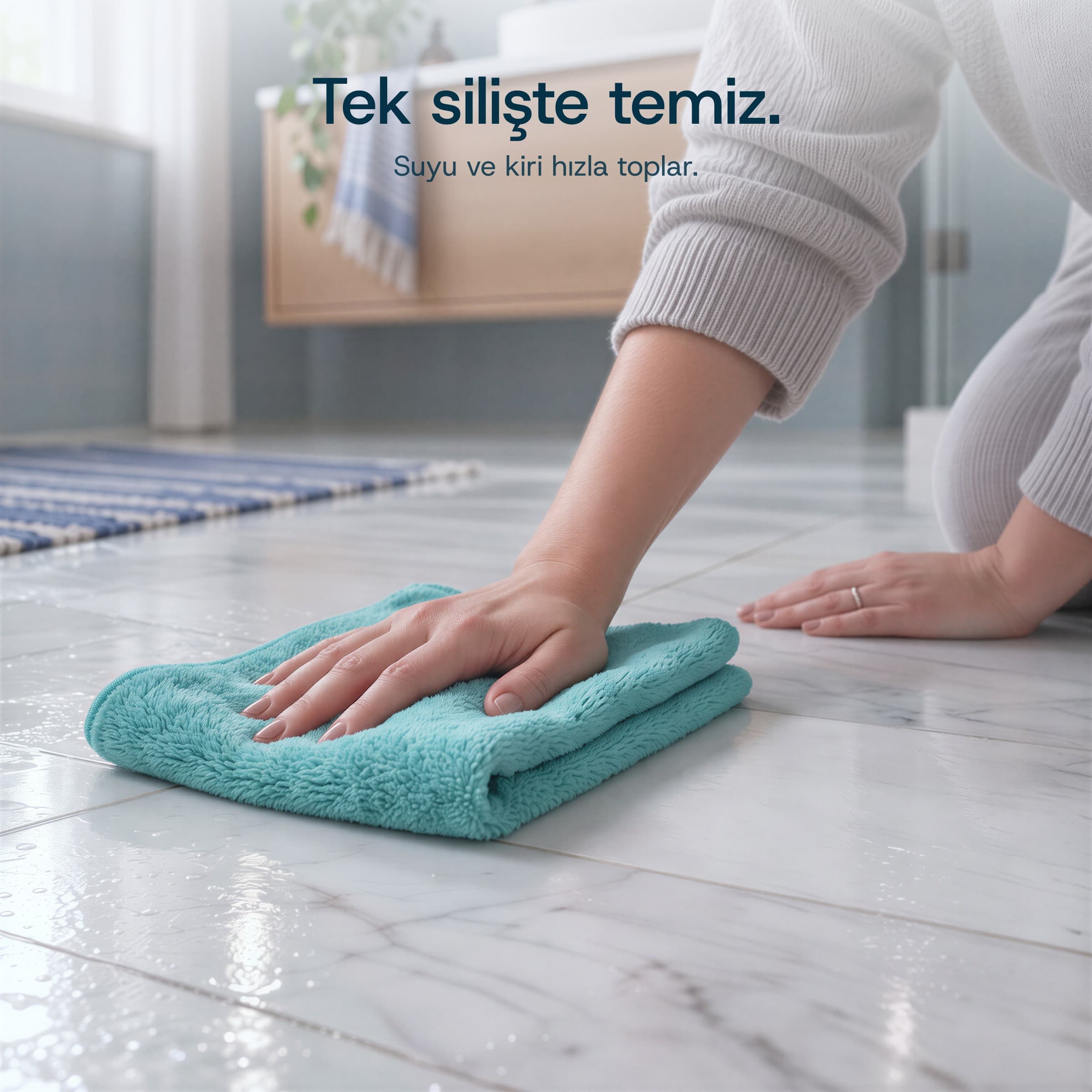 Su Yeşili Genel Amaçlı Temizlik Bezi kullanım sonucu