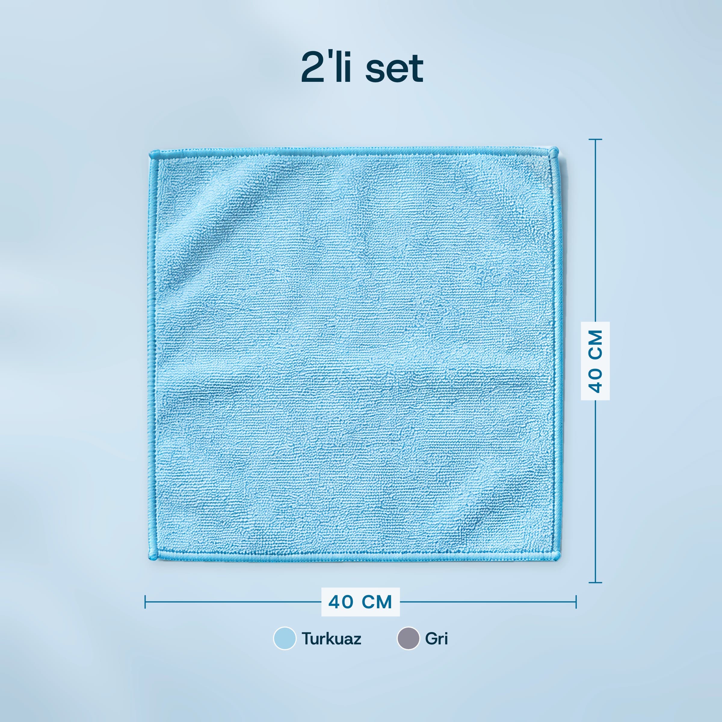2'li Mikrofiber Toz Bezi ölçüleri