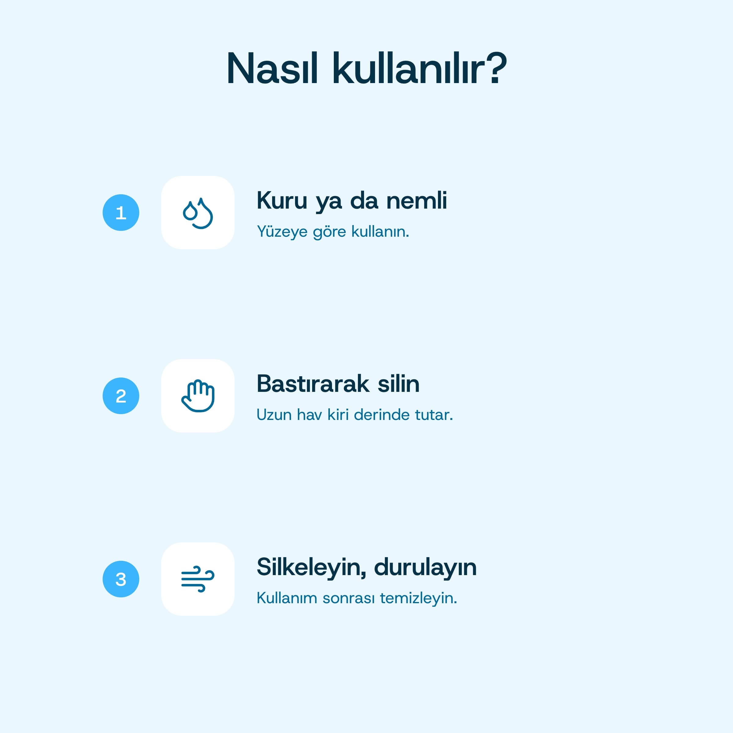 3'lü Genel Amaçlı Temizlik Bezi