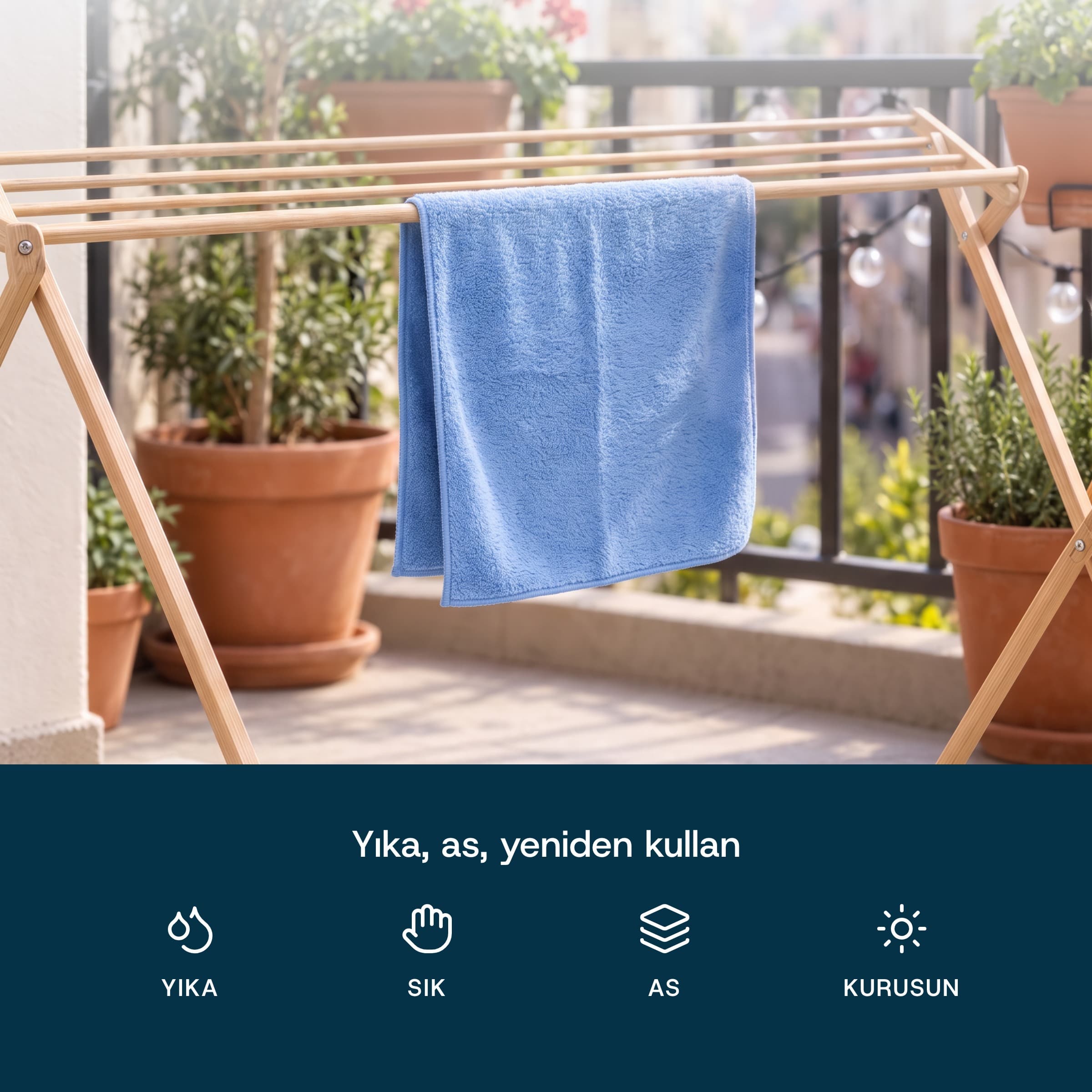 Açık Mavi Genel Amaçlı Temizlik Bezi bakımı