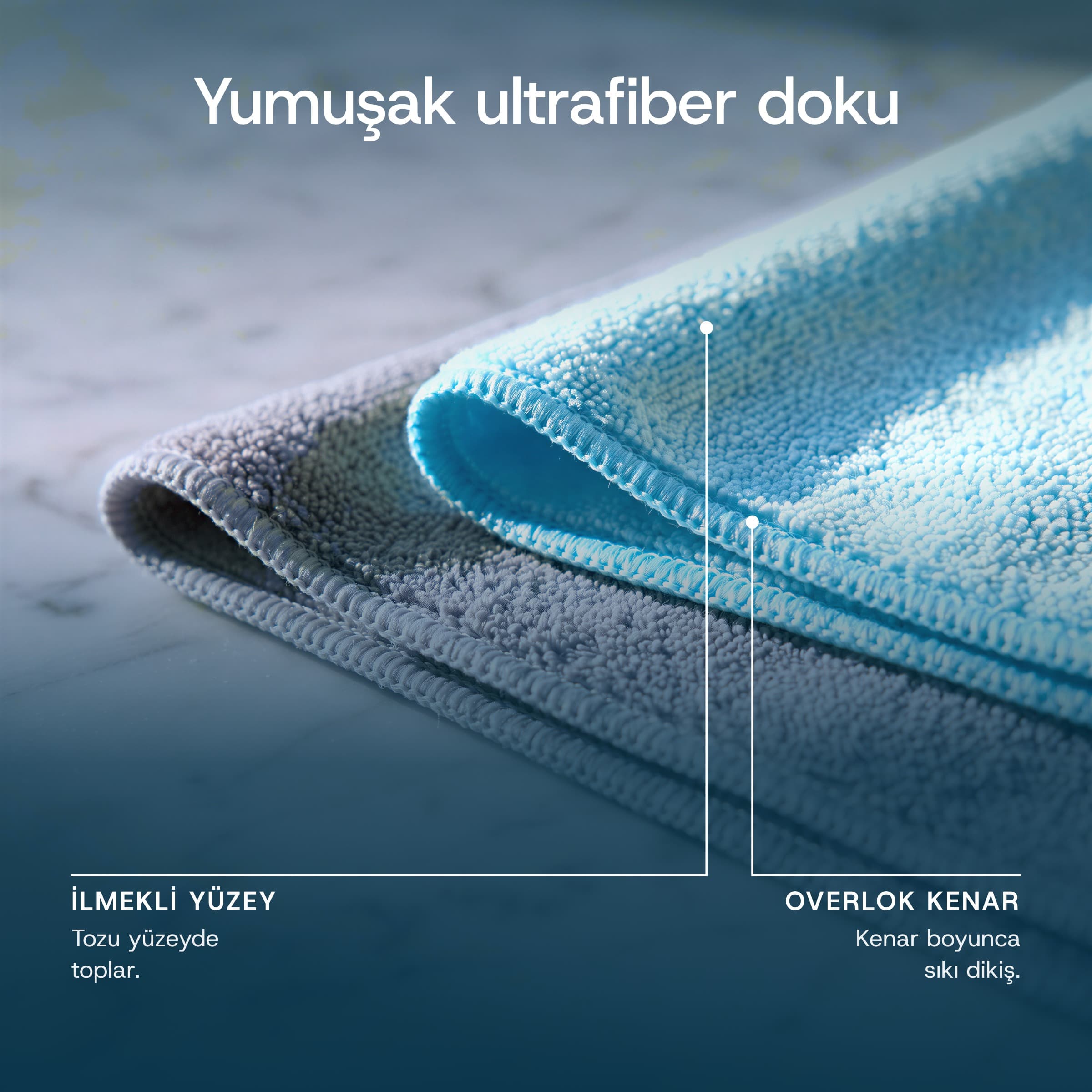 2'li Mikrofiber Toz Bezi malzemesi