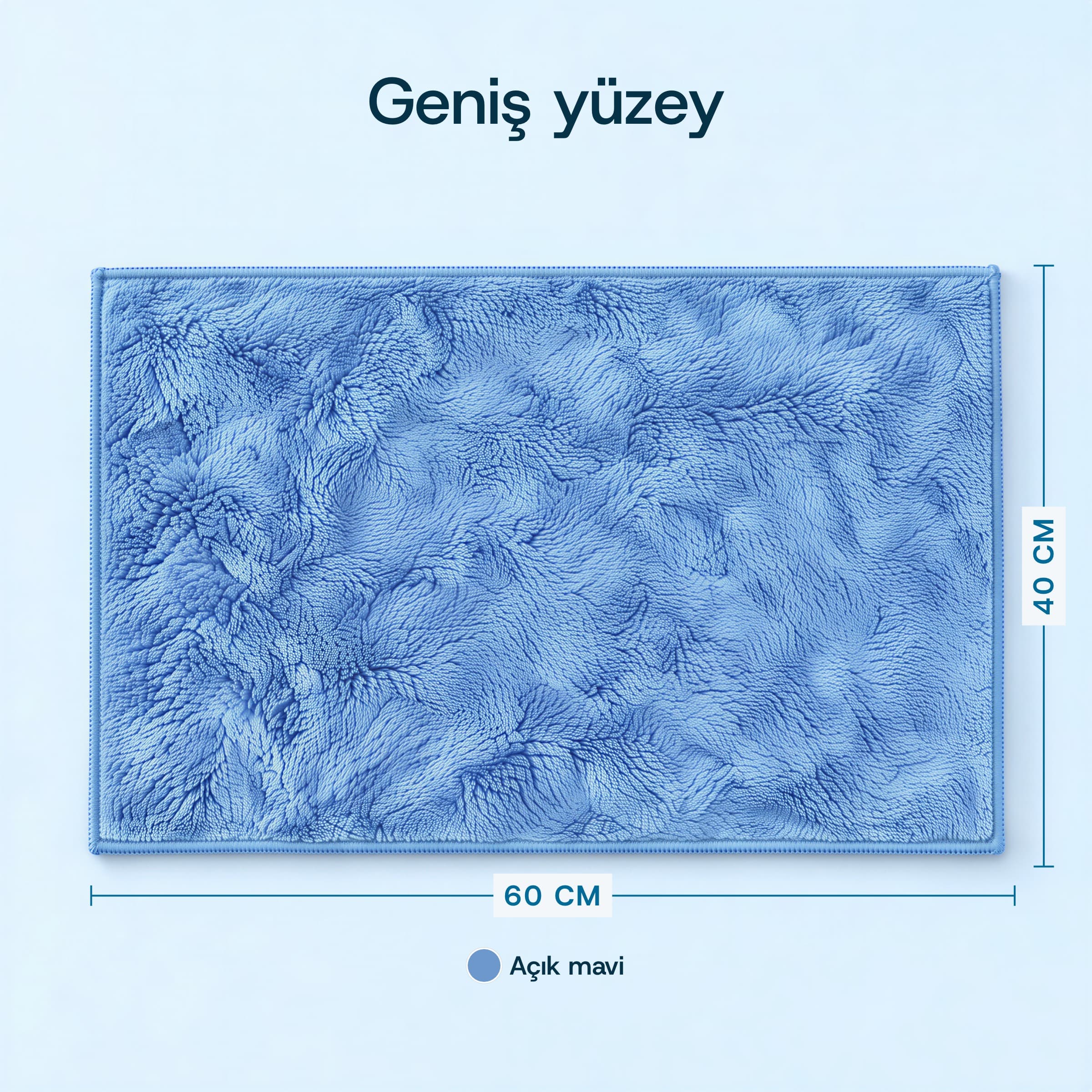 Açık Mavi Genel Amaçlı Temizlik Bezi ölçüleri