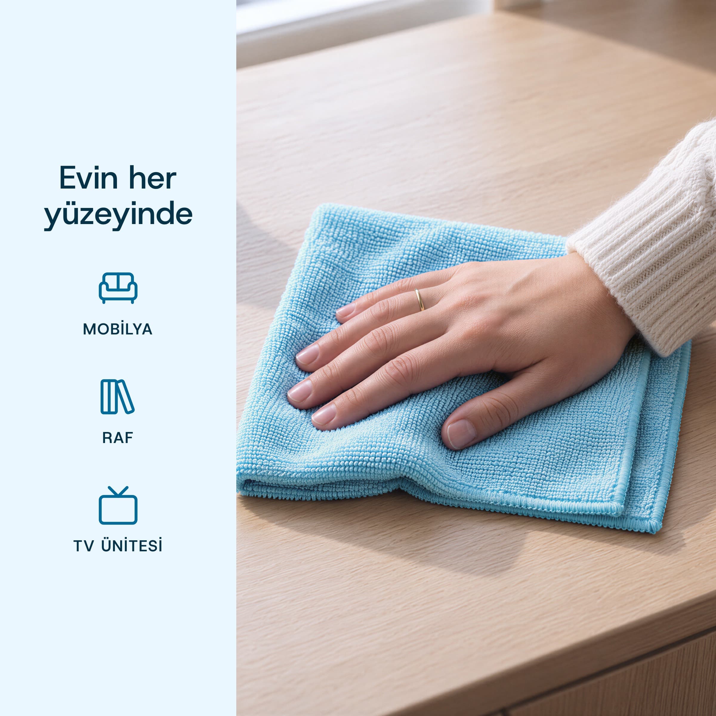 2'li Mikrofiber Toz Bezi kullanırken